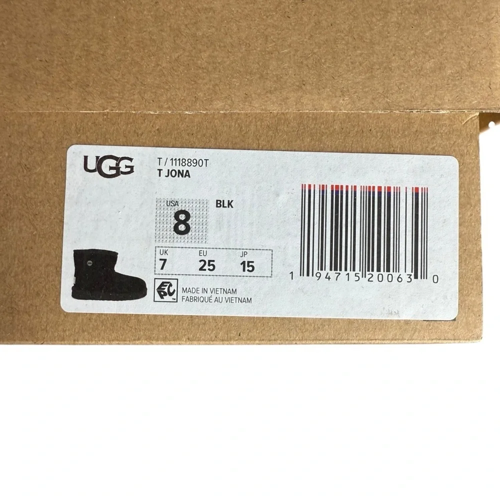UGG Kids Jona Boot in Black size Youth 8 - Picture 9 of 9